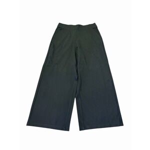 MAX‎ STUDIO LONDON Women's M High Rise Elastic Back Wide Leg Pants Black NWT